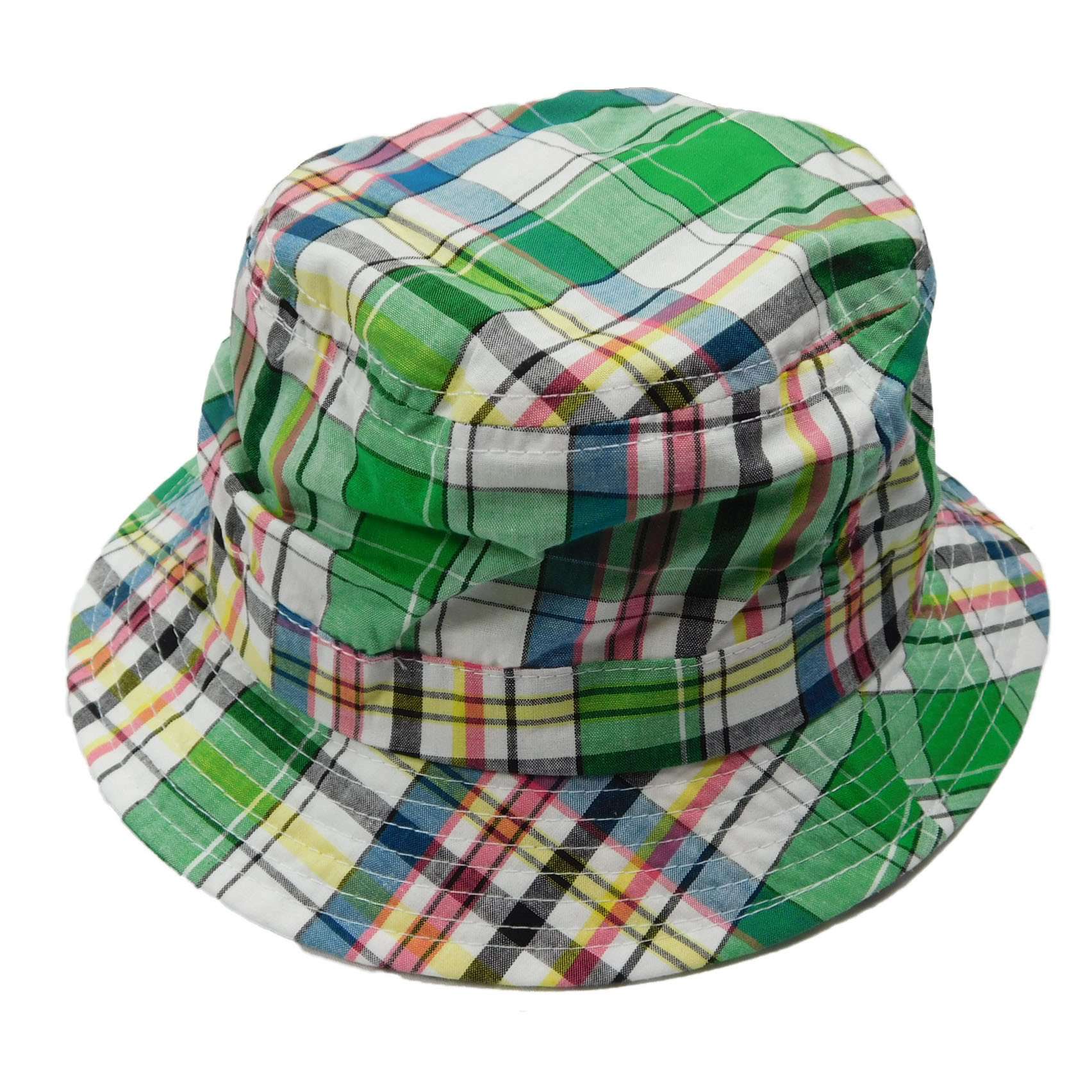 Tropical Trends Plaid Golf Bucket Hat Bucket Hat Dorfman Hat Co. WSCT485GN Green  