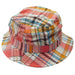 Tropical Trends Plaid Golf Bucket Hat Bucket Hat Dorfman Hat Co. WSCT485PK Pink  