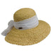 Raffia Sun Hat with Georgette Scarf Wide Brim Hat Cappelli Straworld WSRA496WH White  