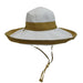Big Brim Two Tone Ribbon Sun Hat - Scala Collection Hats Wide Brim Hat Scala Hats WSPR292WH White  