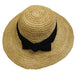 Crochet Raffia Sun Hat with Lace Scarf Wide Brim Hat Cappelli Straworld WSRA497BK Black  