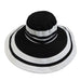 Large Brim Black and White Sun Hat - Scala Hats Wide Brim Hat Scala Hats LC753bk Black  