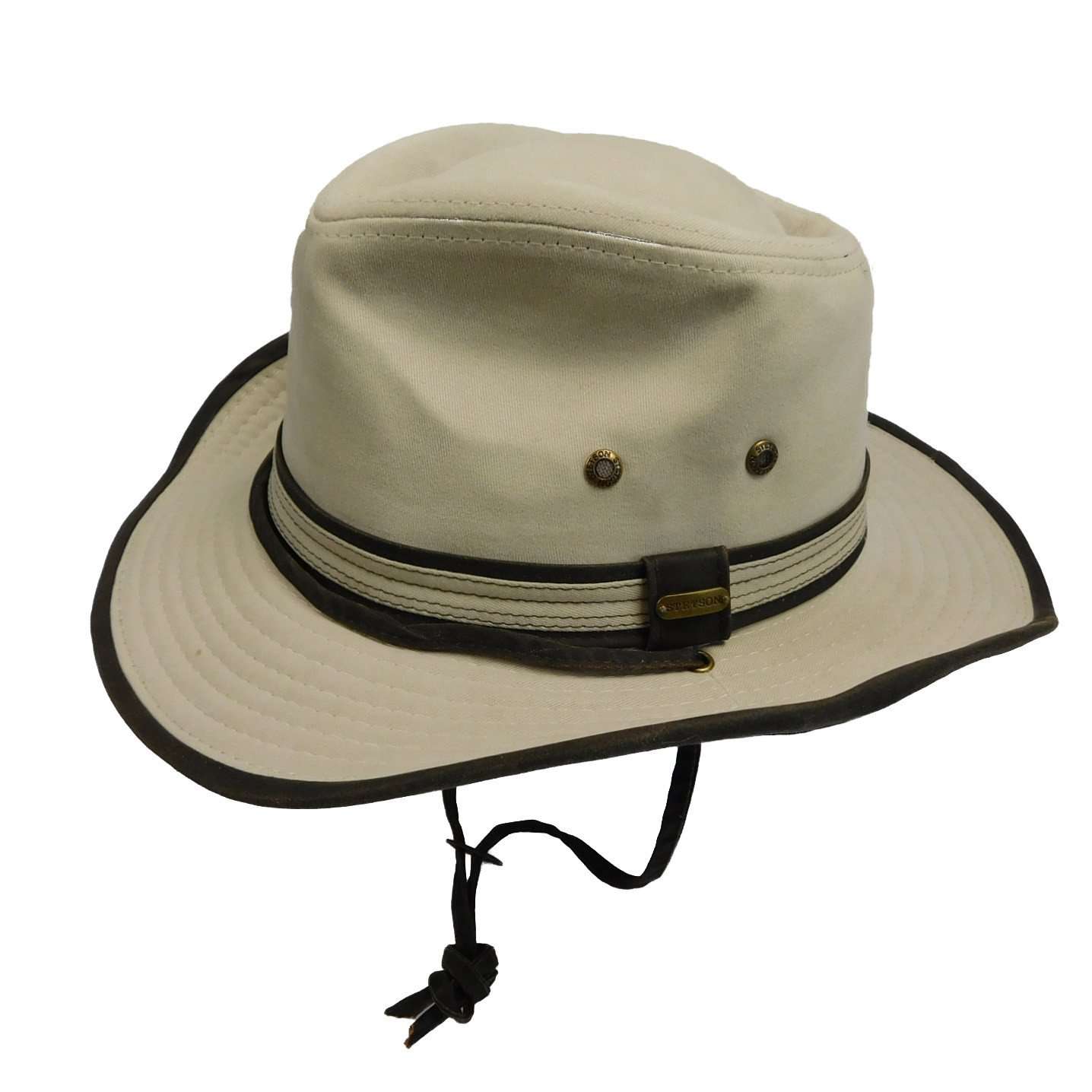 Stetson Hats Garment Washed Twill Outback Hat Safari Hat Stetson Hats MSCT923KHM M Khaki 