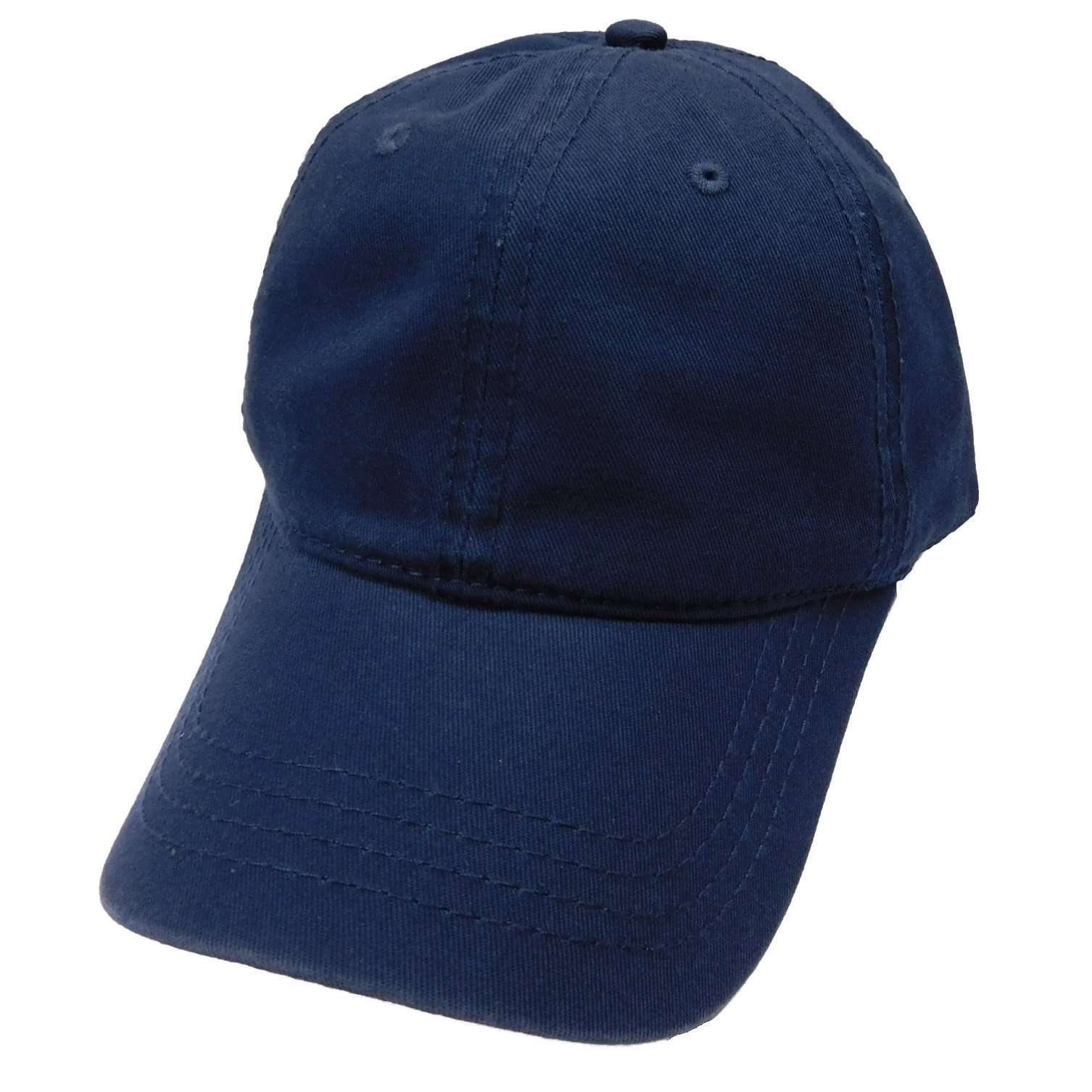 Washed Cotton Baseball Cap Cap Milani Hats wc001nv Navy  