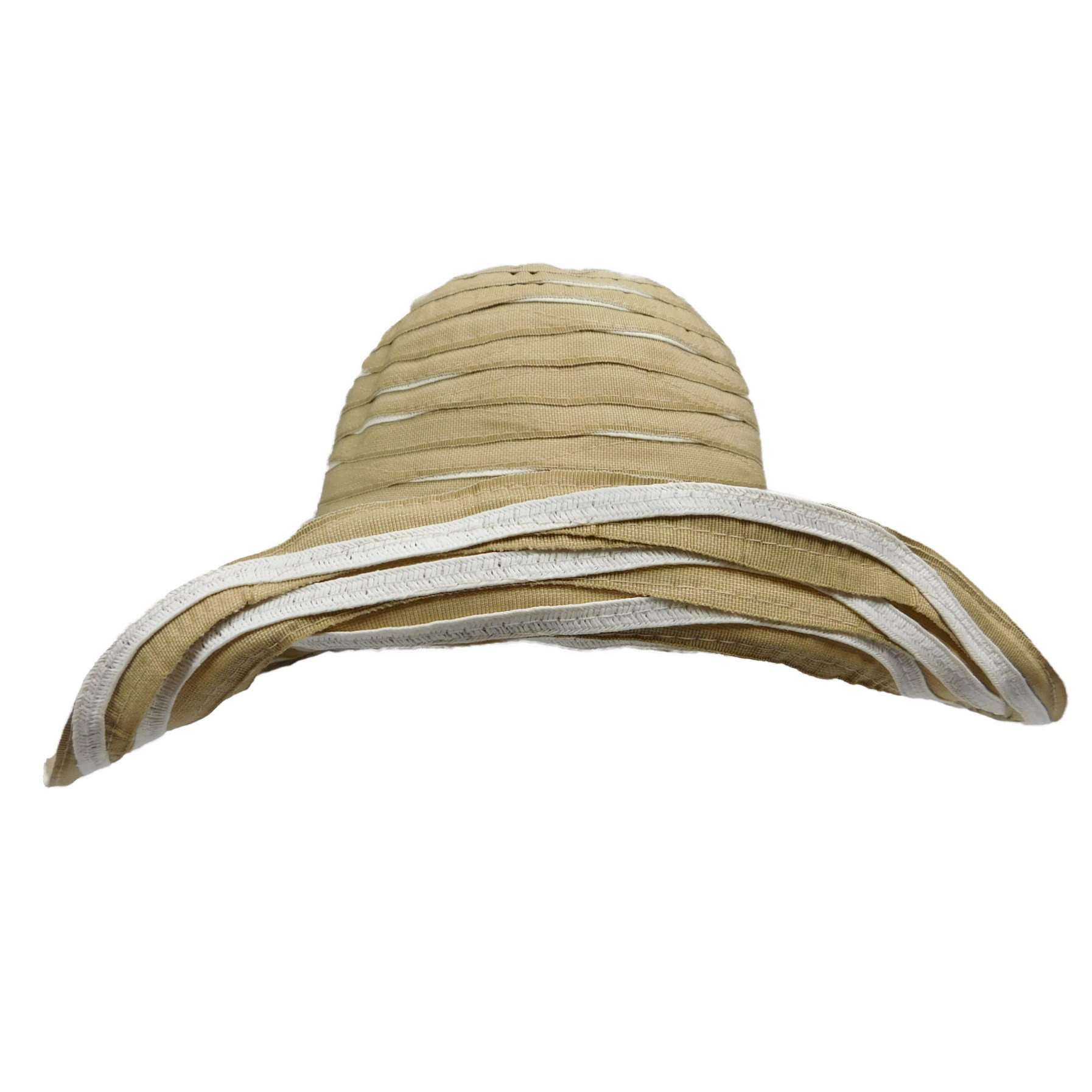 Two Tone Reversible Ribbon Crusher - Boardwalk Style Sun Hats Floppy Hat Boardwalk Style Hats    