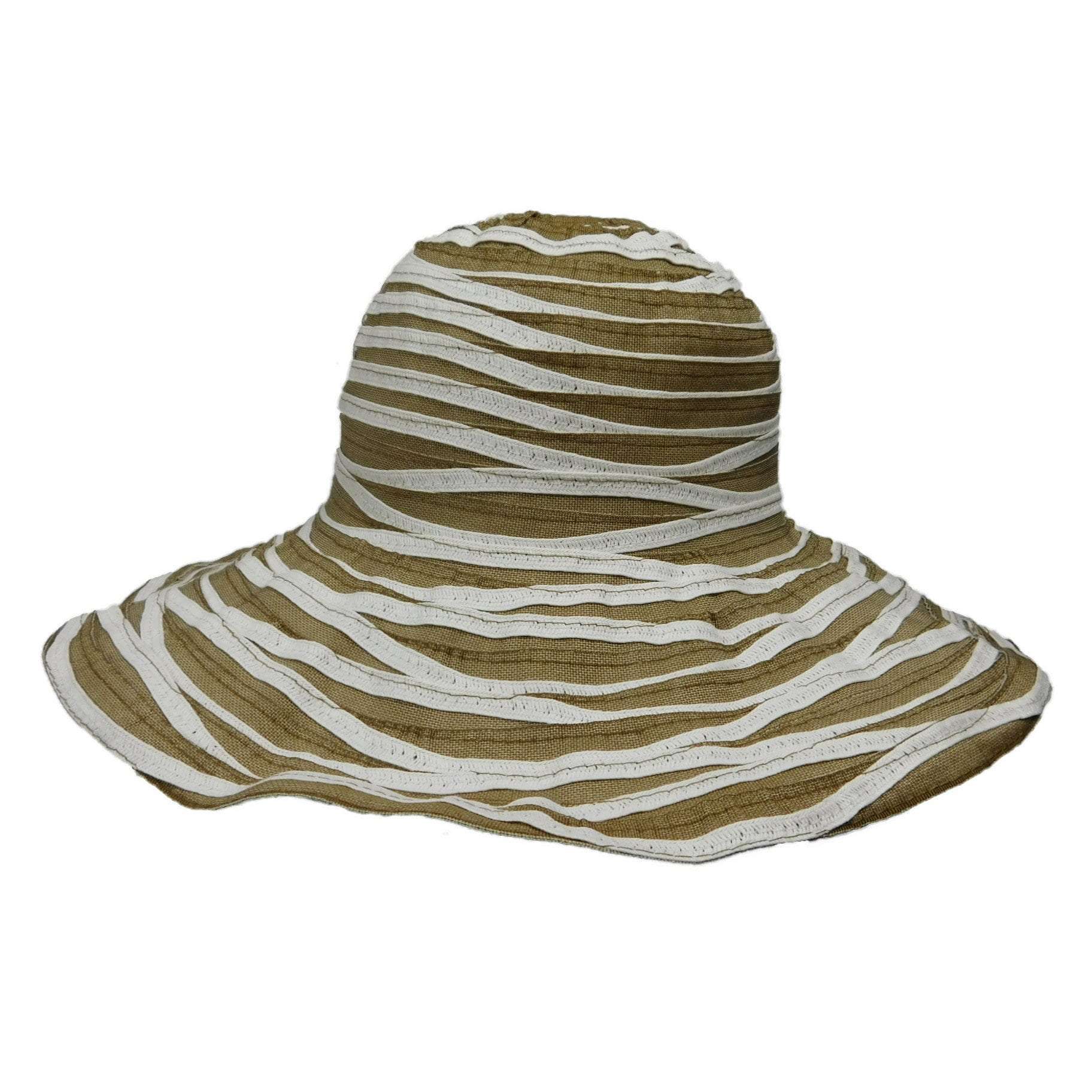 Two Tone Reversible Ribbon Crusher - Boardwalk Style Sun Hats, Floppy Hat - SetarTrading Hats 