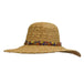 Straw Sun Hat with Beaded Leatherette Band -Cappelli Straworld, Floppy Hat - SetarTrading Hats 