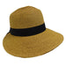 Asymmetrical Brim Summer Hat with Iridescent Band - DNMC, Wide Brim Hat - SetarTrading Hats 