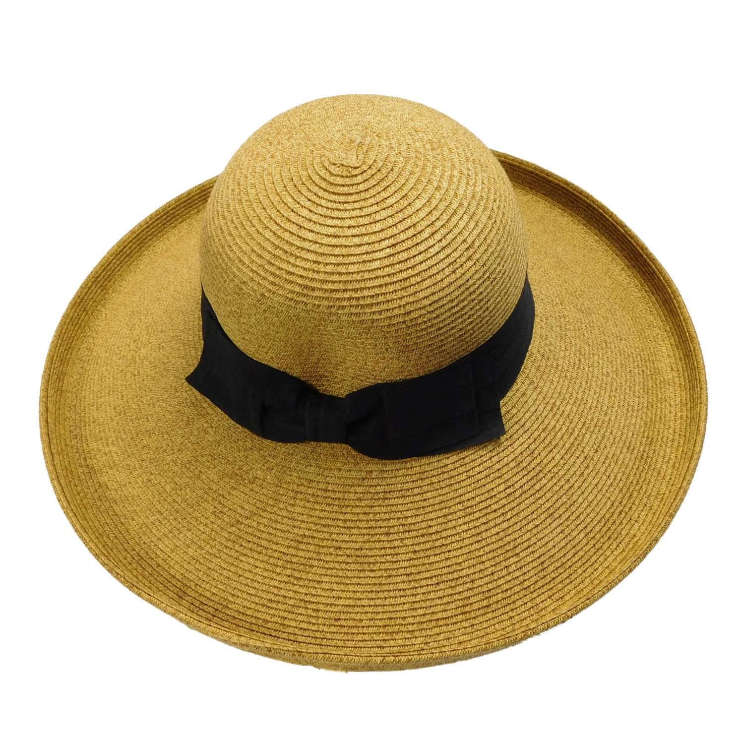 Large Up Turned Brim Sun Hat Wide Brim Hat Boardwalk Style Hats WSPS835NT Natural  