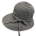 Denim Ribbon Facesaver Sun Hat - Boardwalk Style, Wide Brim Hat - SetarTrading Hats 