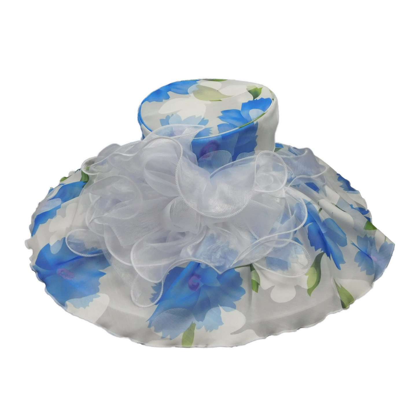 Floral Organza Kentucky Derby Hat, Dress Hat - SetarTrading Hats 