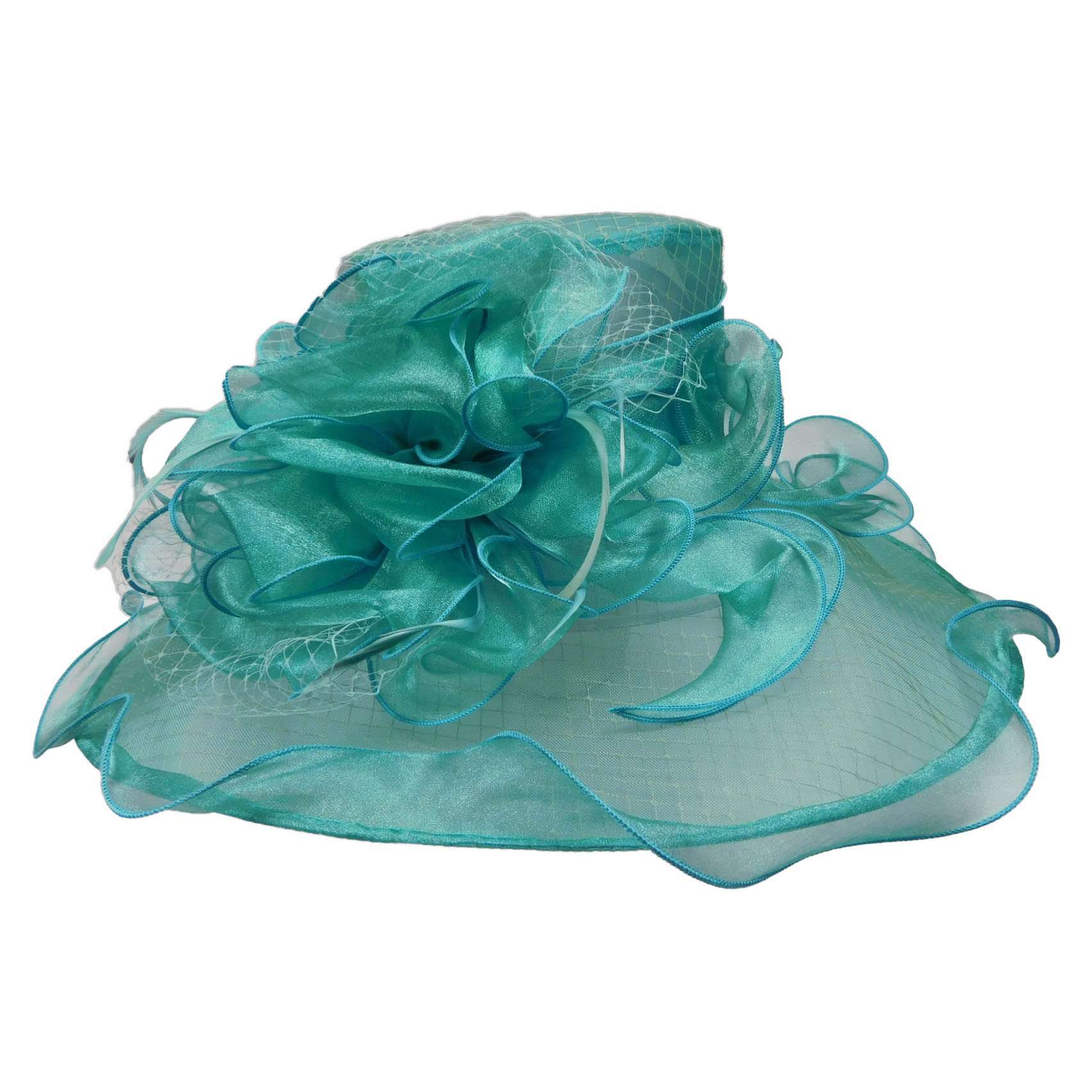 Organza Hat with Netting Overlay, Dress Hat - SetarTrading Hats 