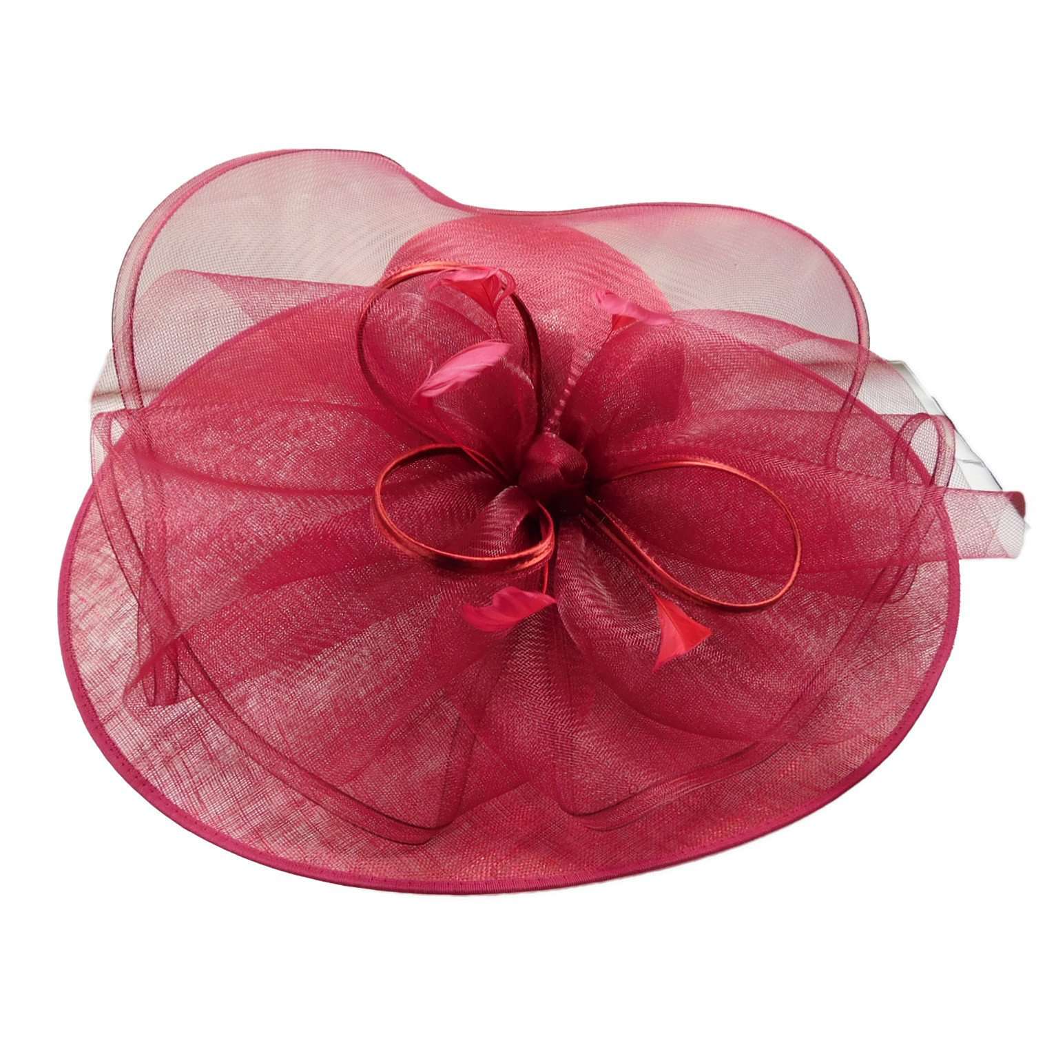 Sinamay Dress Hat with Large Mesh Flower Accent - Something Special Dress Hat Something Special Hat    