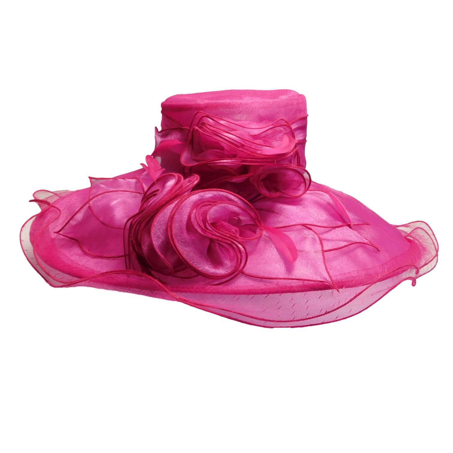 Lace Ruffle Organza Hat - Kentucky Derby and Dress Hats for 