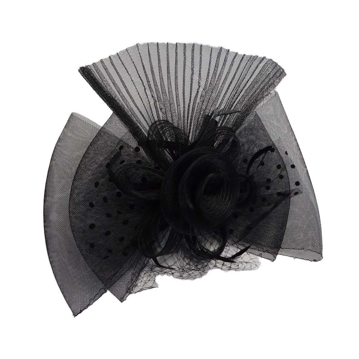 Pleated Mesh Fascinator, Fascinator - SetarTrading Hats 