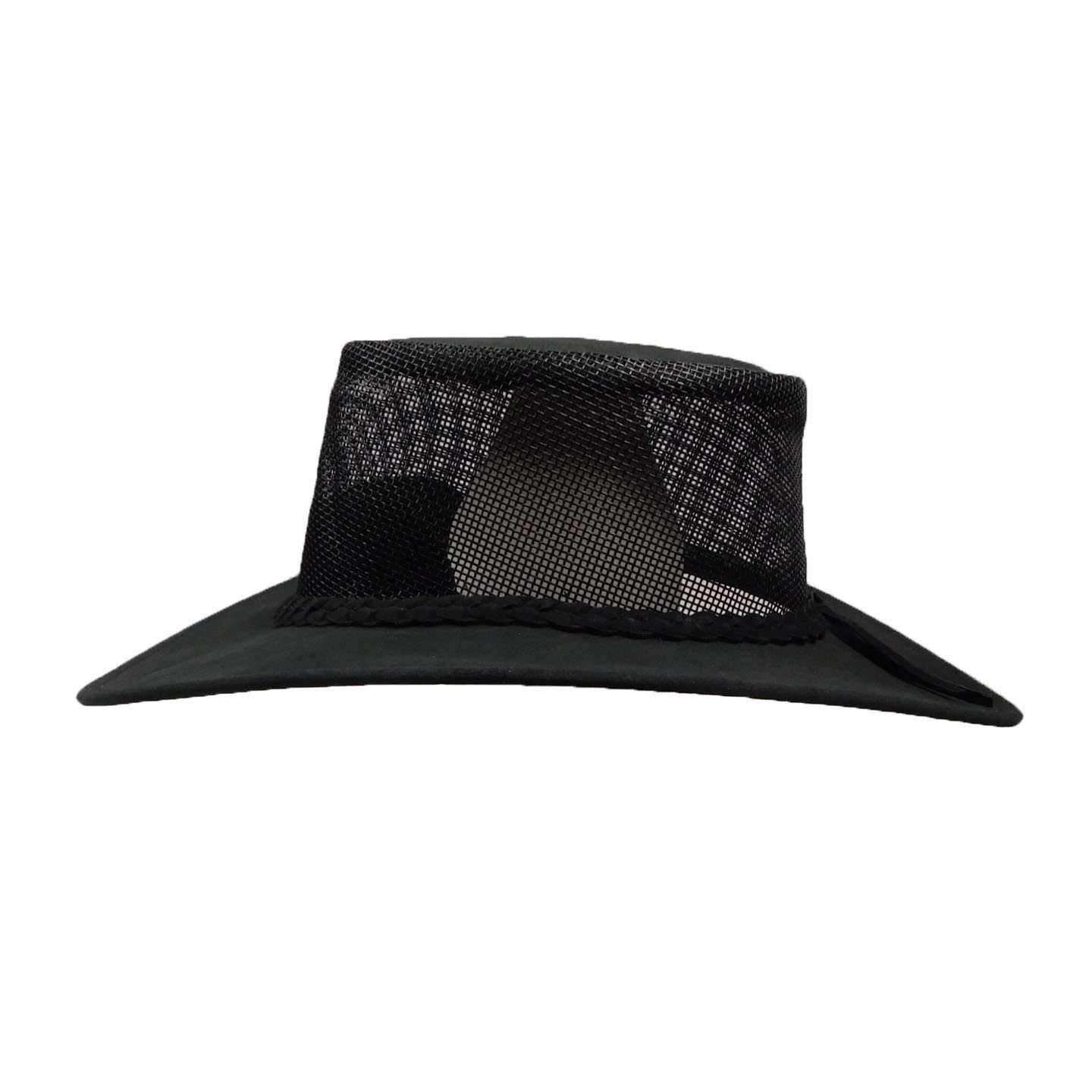 Bendigo Leather Hat by Kakadu Australia - Black Safari Hat Kakadu MSBENBKM Black M 
