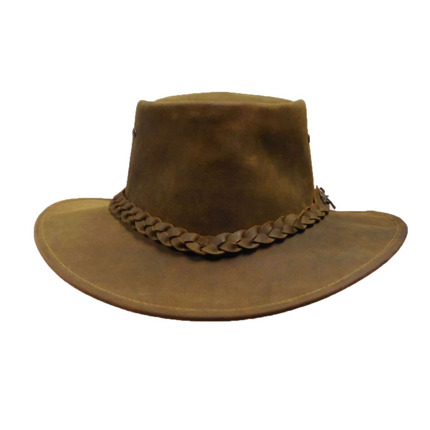 Nullarbor Leather Hat by Kakadu Australia - Ash 