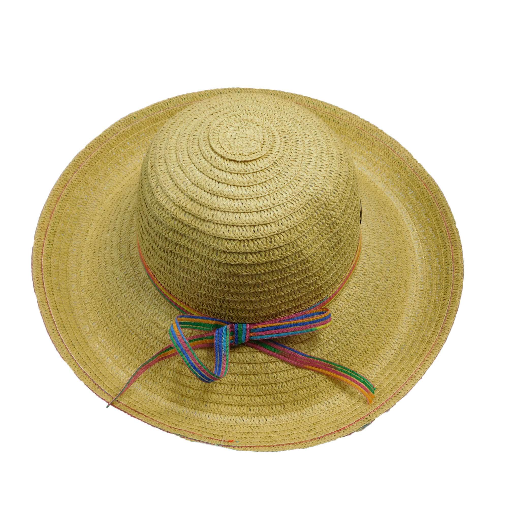 Panama Jack Kettle Brim Hat with Multicolor Trim Kettle Brim Hat Panama Jack Hats    