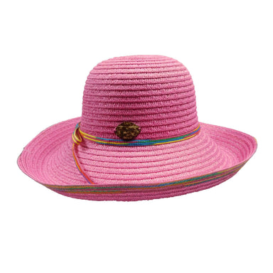 Panama Jack Kettle Brim Hat with Multicolor Trim, Kettle Brim Hat - SetarTrading Hats 
