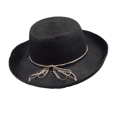 Black Kettle Brim Hat - Scala Pronto Hat, Kettle Brim Hat - SetarTrading Hats 