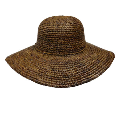 Paris Crochet Raffia Summer Hat by Peter Grimm - Brown Floppy Hat Peter Grimm    