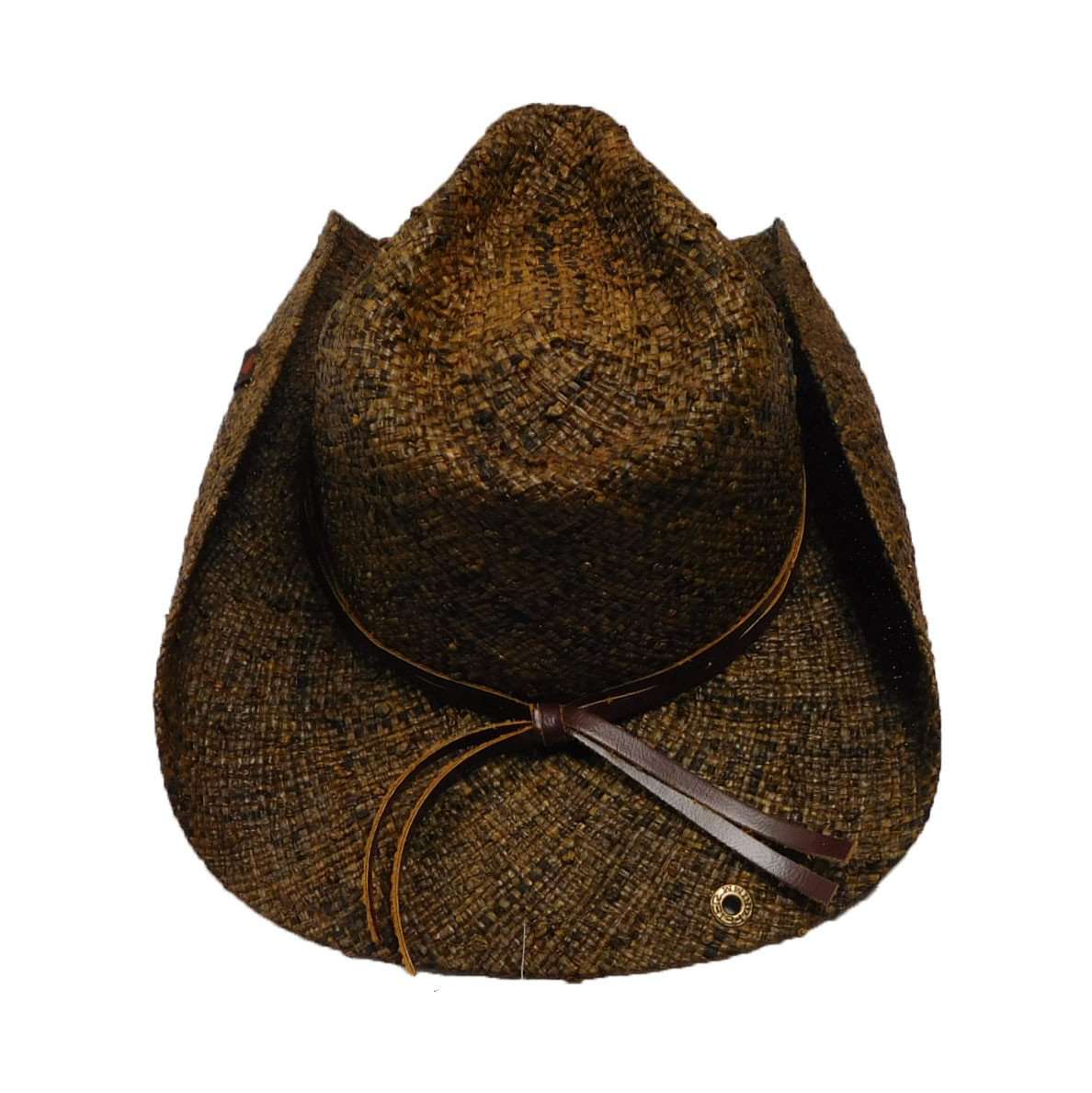 Peter Grimm  Jareth  Straw  Cowboy Hat western boots on ground One Size Brown Peter Grimm | Accessories | Peter Grimm Jareth Straw Cowboy  main image 2