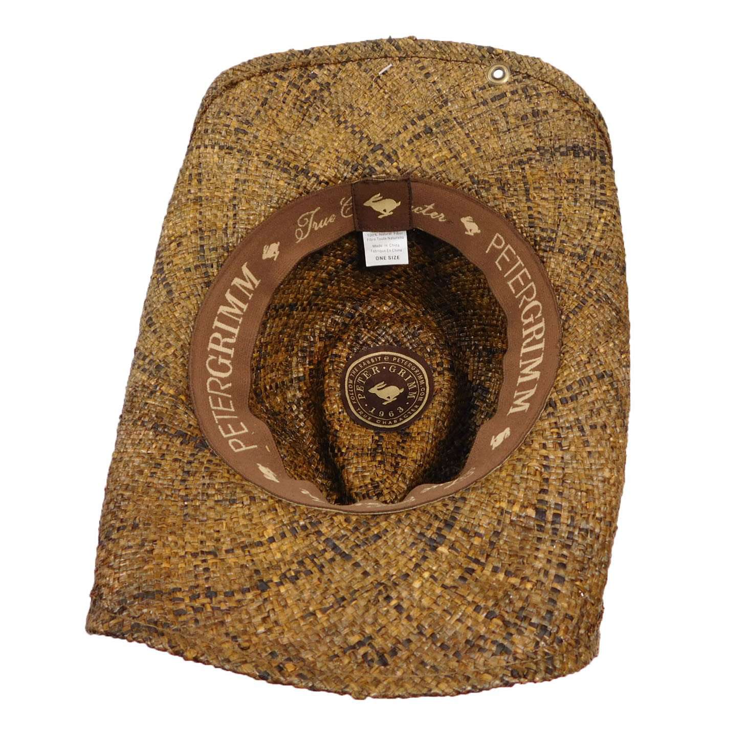 Peter Grimm  Jareth  Straw  Cowboy Hat western boots on ground One Size Brown Peter Grimm Jareth Straw Summer Cowboy Hat — SetarTrading Hats main image 2