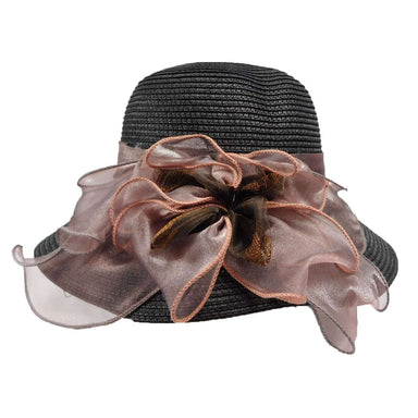 Summer Cloche with Organza Bow, Cloche - SetarTrading Hats 