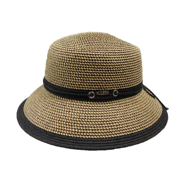 Two Tone Summer Cloche - Karen Keith Cloche Great hats by Karen Keith BT15D Brown Tweed  