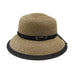 Two Tone Summer Cloche - Karen Keith Cloche Great hats by Karen Keith BT15D Brown Tweed  