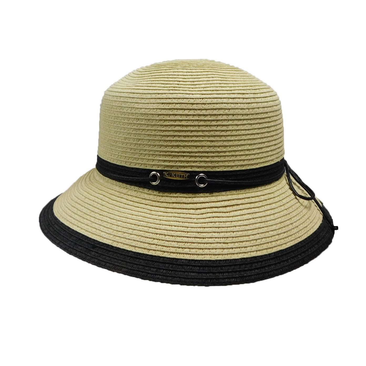 Two Tone Summer Cloche - Karen Keith Cloche Great hats by Karen Keith BT15B Natural  