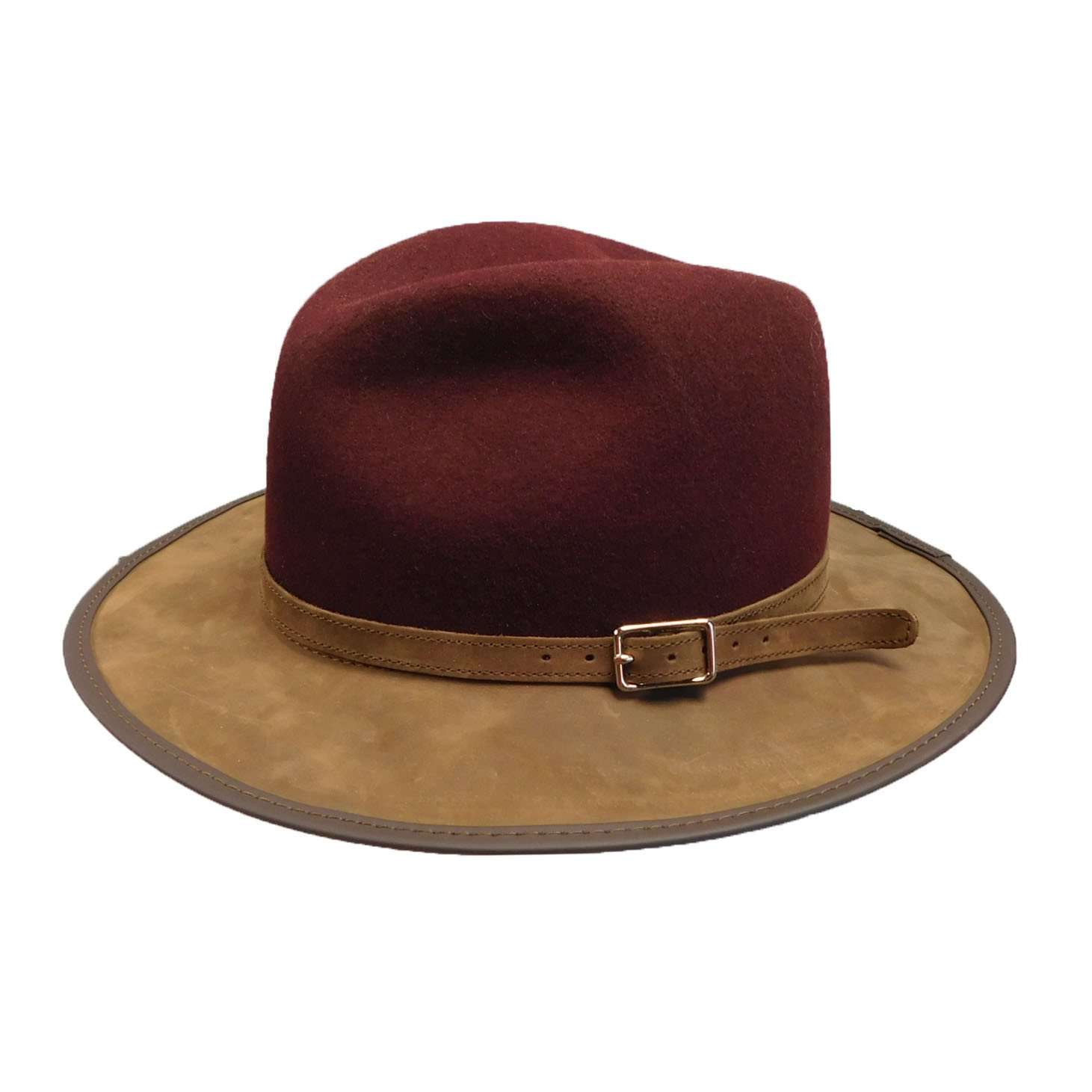 Summit Safari Wool and Leather Hat -Burgundy Safari Hat Head'N'Home Hats WWsummitBD Burgundy  