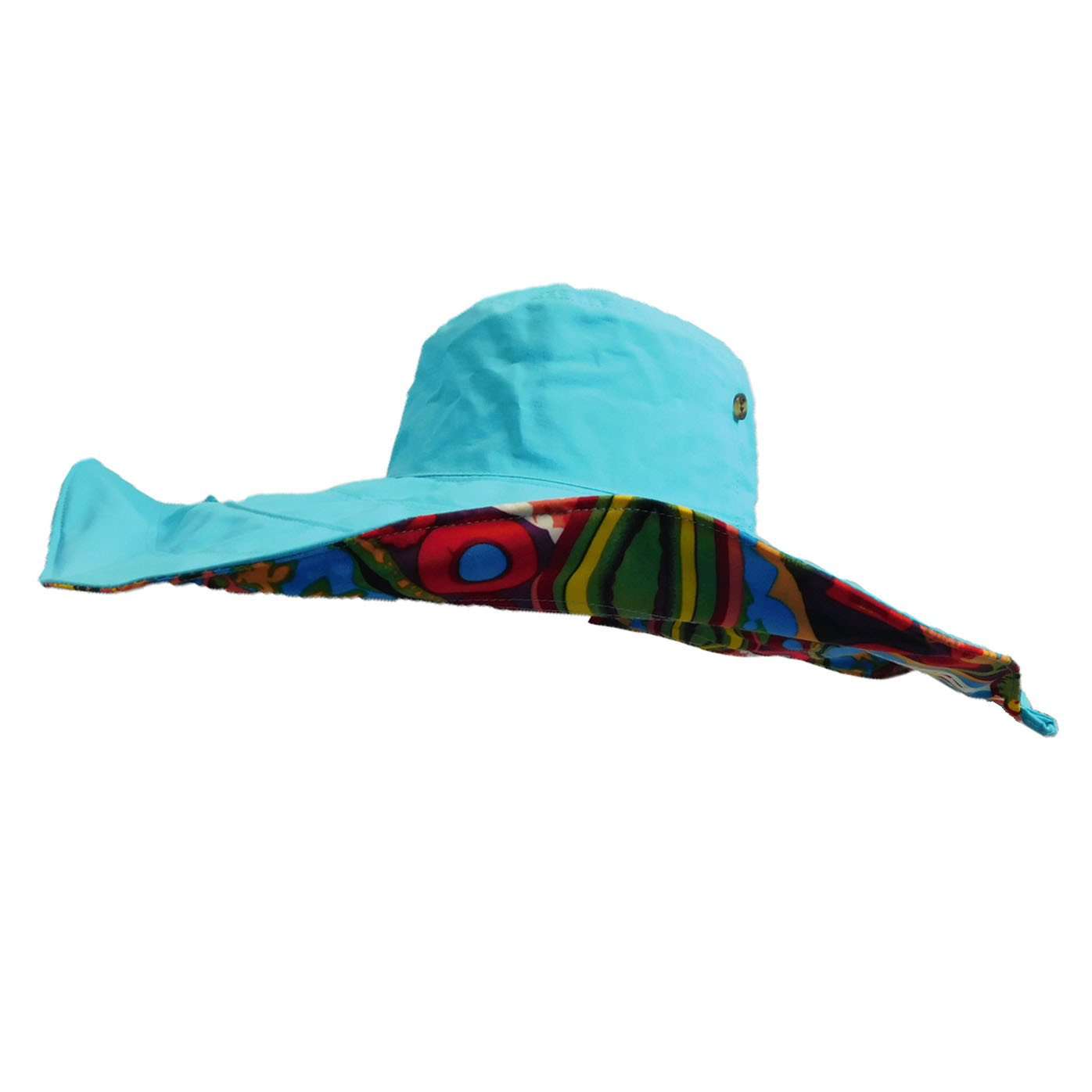 Sun Hat with Boho Lining Floppy Hat Jeanne Simmons WSldy052TQ Turquoise  