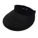 Roll Up Wide Brim Solid Color Sun Visor - Boardwalk Style Visor Cap Boardwalk Style Hats da763BK Black  