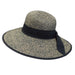 Heather Capeline Hat with Bow - Black, Floppy Hat - SetarTrading Hats 