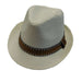 Kid's Fedora Hat with Pattern Band - White, Fedora Hat - SetarTrading Hats 