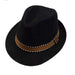 Kid's Fedora Hat with Pattern Band - Black Fedora Hat Boardwalk Style Hats KSda2110BK Black  