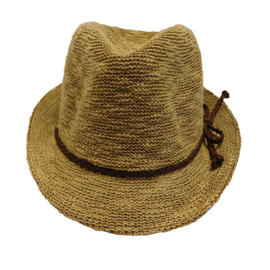 Kid's Knobby Knit Fedora Hat - Camel Fedora Hat Boardwalk Style Hats    