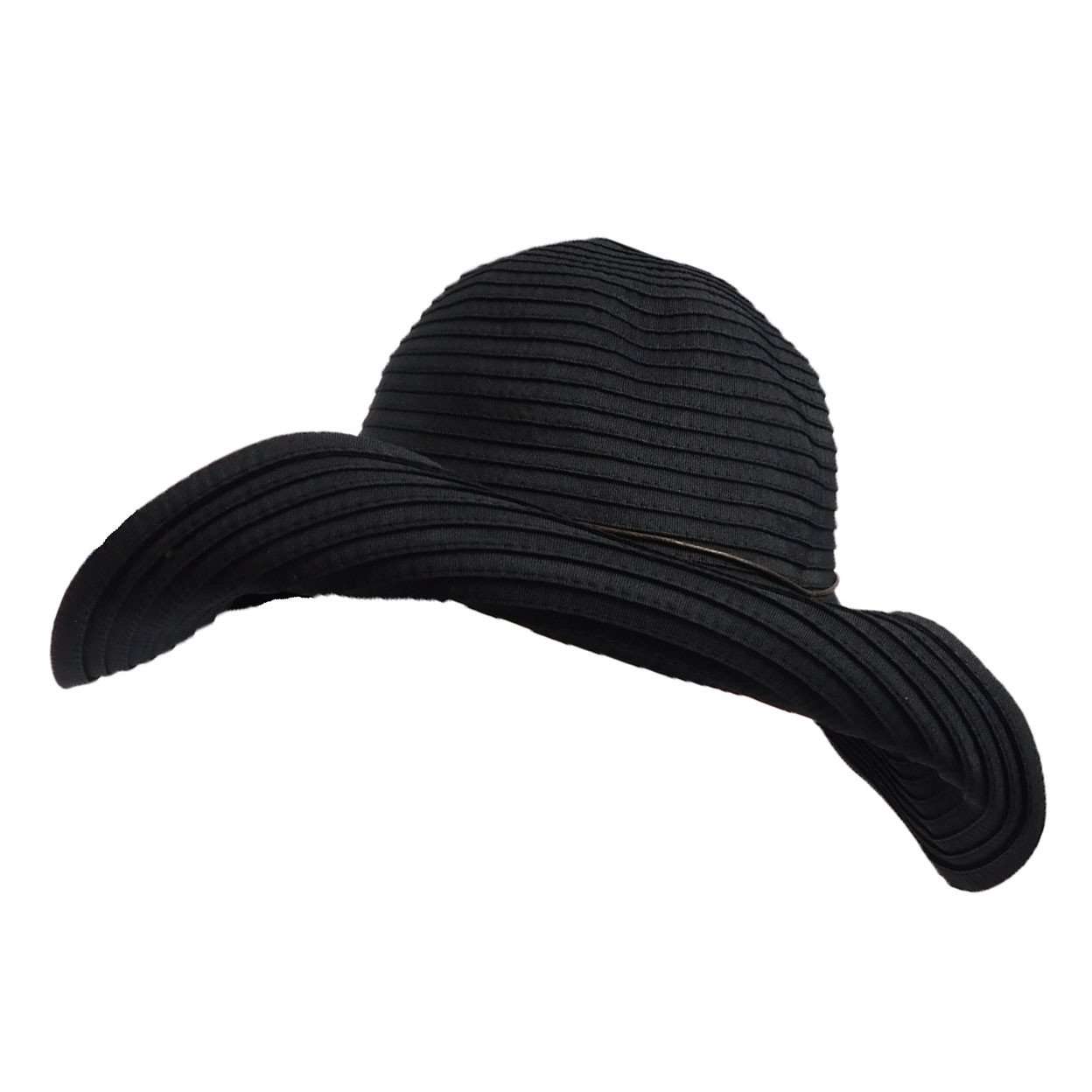 Shapeable Brim Ribbon Crusher Sun Hat - DNMC Hats