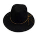 Knitted Panama Hat with Beaded Band - Black Safari Hat Boardwalk Style Hats    