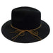 Knitted Panama Hat with Beaded Band - Black Safari Hat Boardwalk Style Hats    