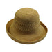 Hand Crocheted Raffia Kettle Brim Hat - Natural, Kettle Brim Hat - SetarTrading Hats 