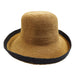 Hand Crocheted Turned Up Brim Hat - Rust Kettle Brim Hat Boardwalk Style Hats WSda743RT Rust  