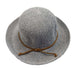 Knit Breton-Up Turned Brim Hat - Grey Kettle Brim Hat Boardwalk Style Hats    