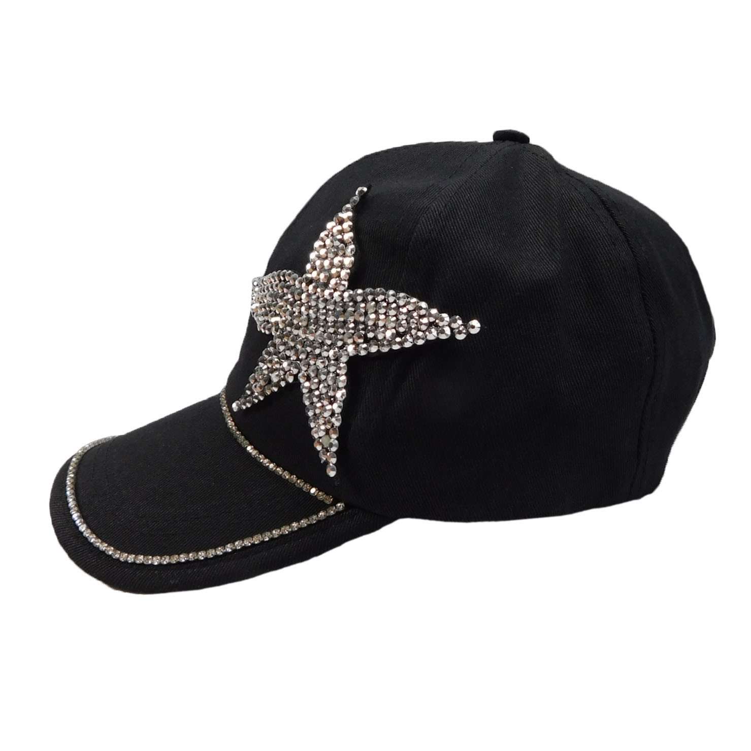 Rhinestone Star Baseball Cap Cap Nima    