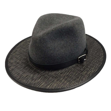 Summit Safari Wool and Leather Hat -Granite Safari Hat Head'N'Home Hats WWsummitGT Granite  