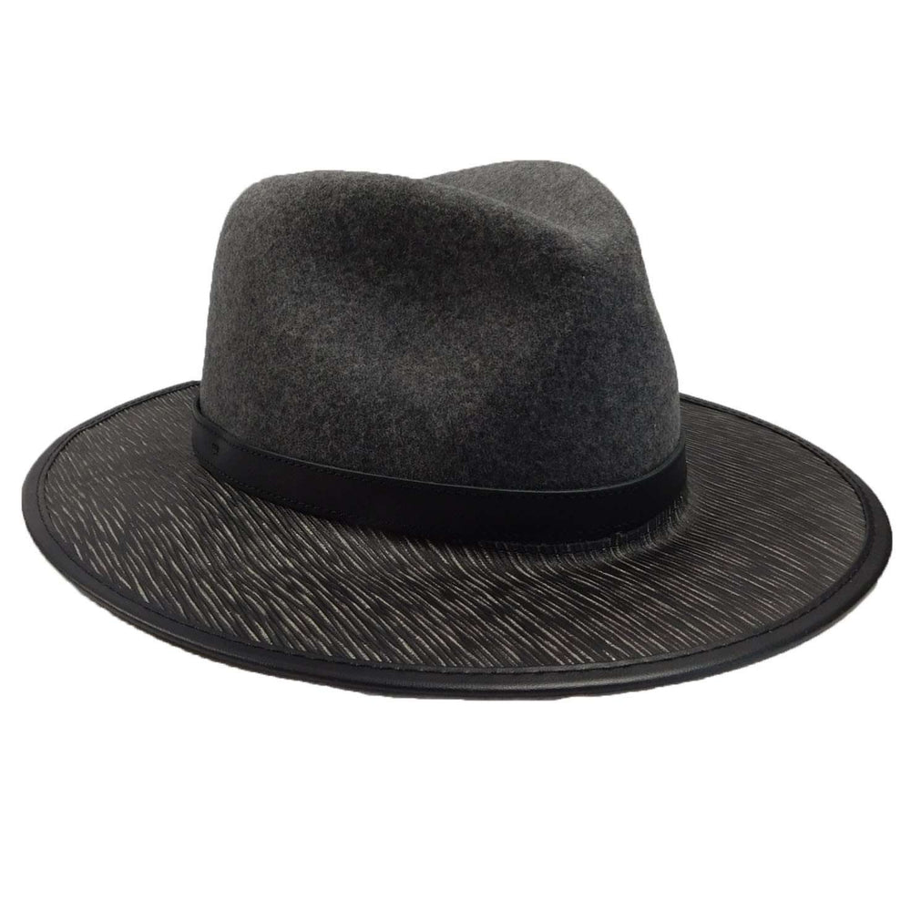 Summit Safari Wool And Leather Hat -granite — Setartrading Hats