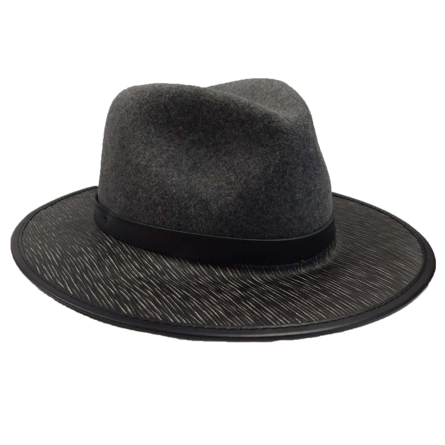 Summit Safari Wool and Leather Hat -Granite Safari Hat Head'N'Home Hats    