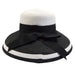 Tiffany Style Summer Hat by Karen Keith - Black and White, Wide Brim Hat - SetarTrading Hats 
