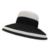 Tiffany Style Summer Hat by Karen Keith - Black and White Wide Brim Hat Great hats by Karen Keith BT7BW Black & White  